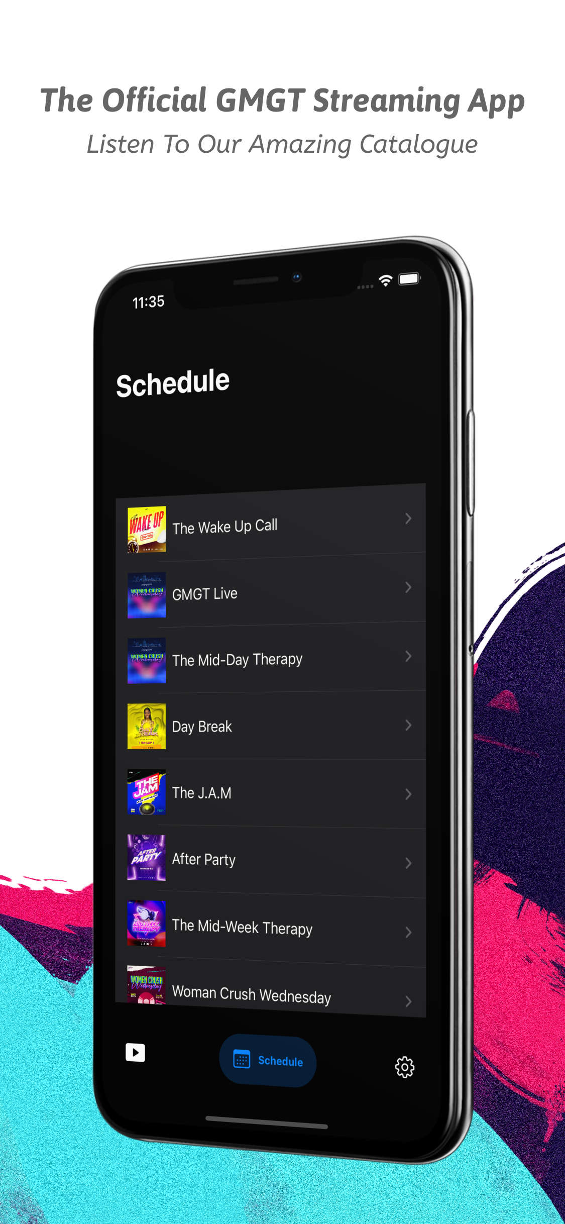 schedule feature in app